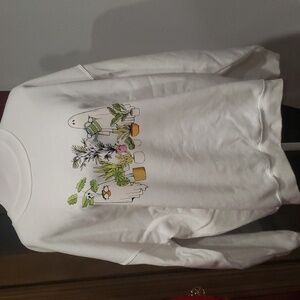 Gildan Halloween sweatshirt ghost plant Mom heat transfer SZ XL